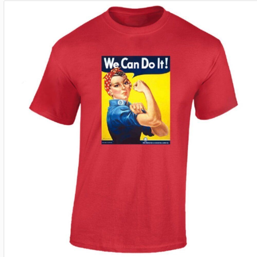 NWT ROSIE THE RIVETER We Can Do It Red T-Shirt Size Small